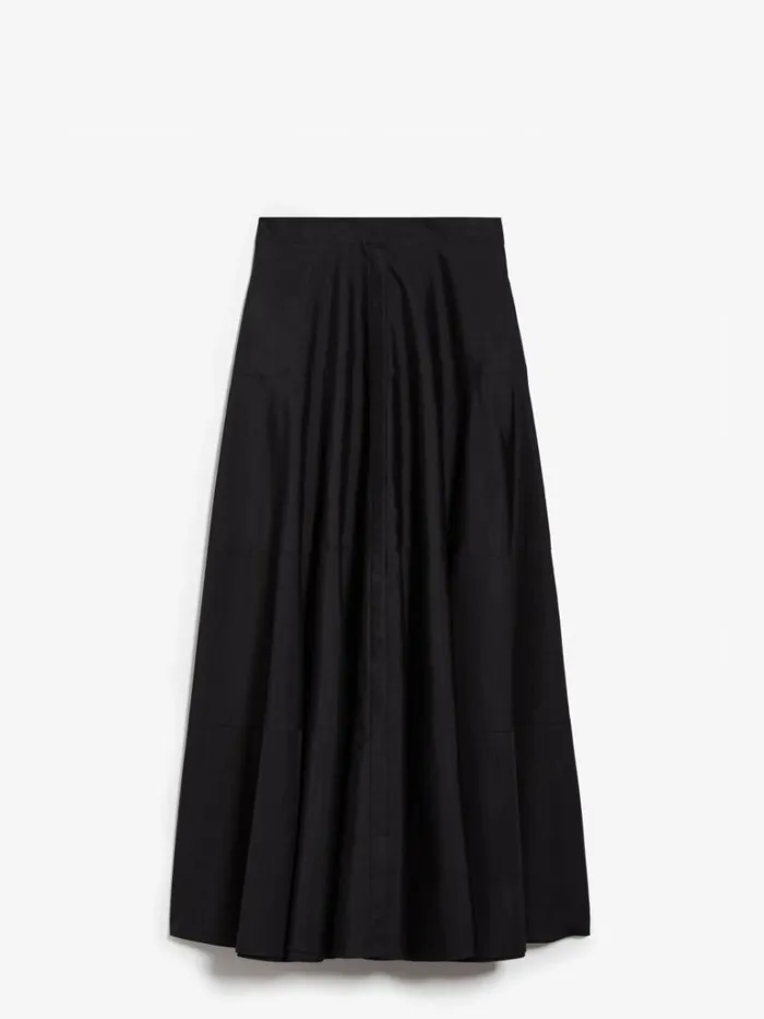 Women Max Mara Skirts Long Cotton Circle Skirt Black