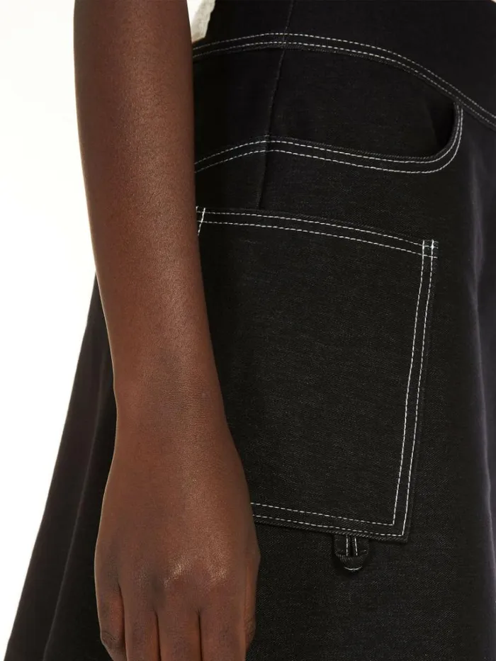 Women Max Mara Skirts Short Denimlook Jersey Skirt Black