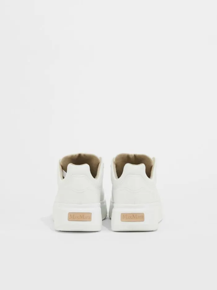 Women Max Mara Sneakers Leather Sneakers Optical White