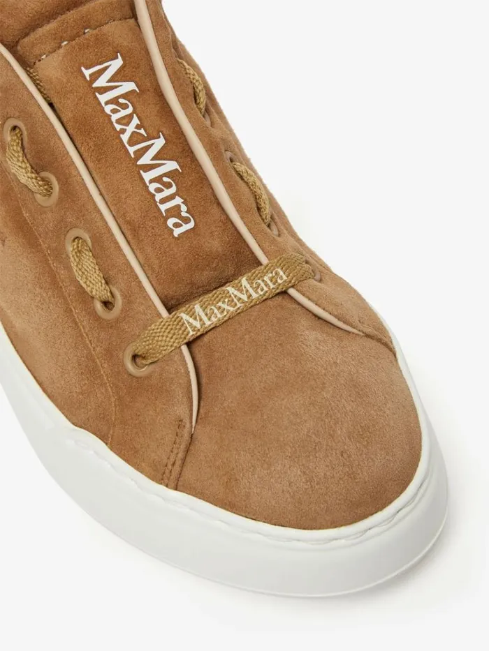 Women Max Mara Sneakers Suede Sneakers Tobacco