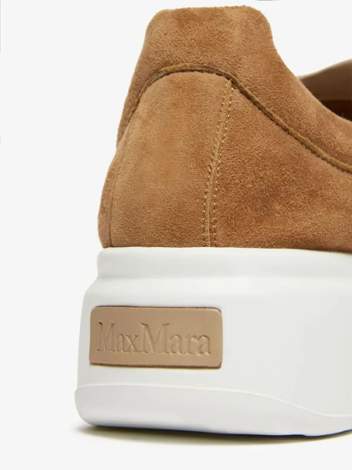 Women Max Mara Sneakers Suede Sneakers Tobacco