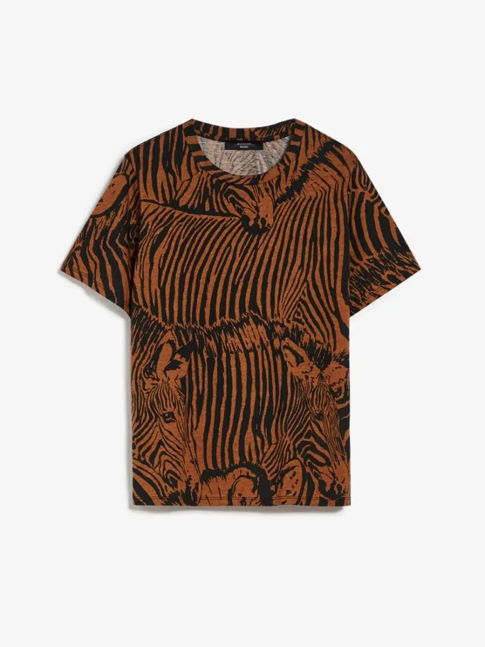 Women Max Mara Tops And Tshirts Organic Cotton Jersey Tshirt Brown
