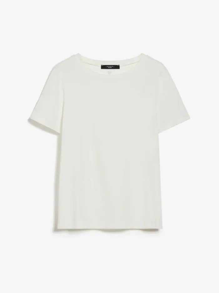 Women Max Mara Tops And Tshirts Organic Cotton Jersey Tshirt White