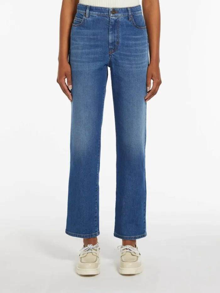 Women Max Mara Trousers And Jeans 90s Comfortable Denim Jeans Navy