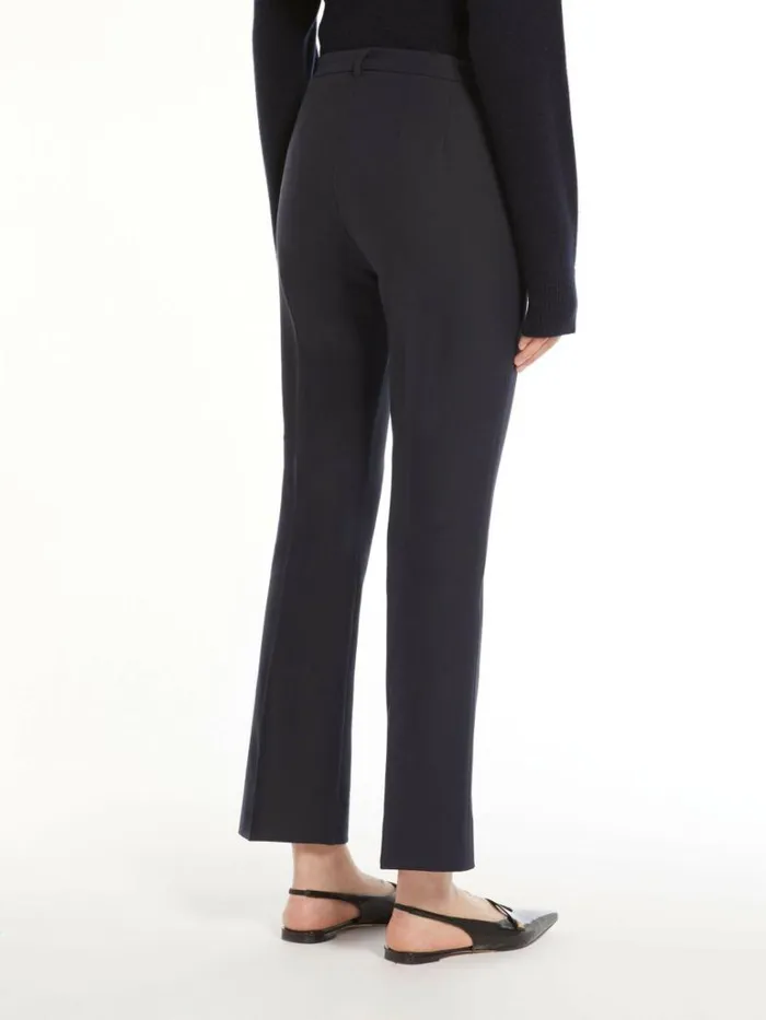 Women Max Mara Trousers And Jeans Cotton And Viscose Trousers Ultramarine