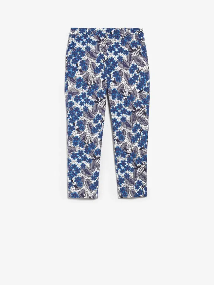 Women Max Mara Trousers And Jeans Cotton Faille Trousers Cornflower Blue