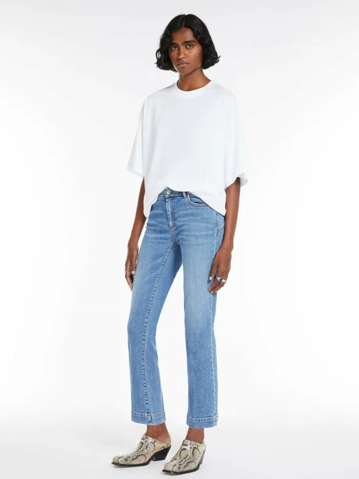 Women Max Mara Trousers And Jeans Mini Flare Jeans Midnightblue