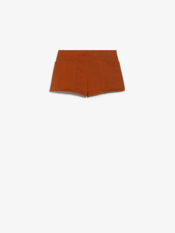Women Max Mara Trousers And Jeans Stretch Gabardine Shorts Tobacco