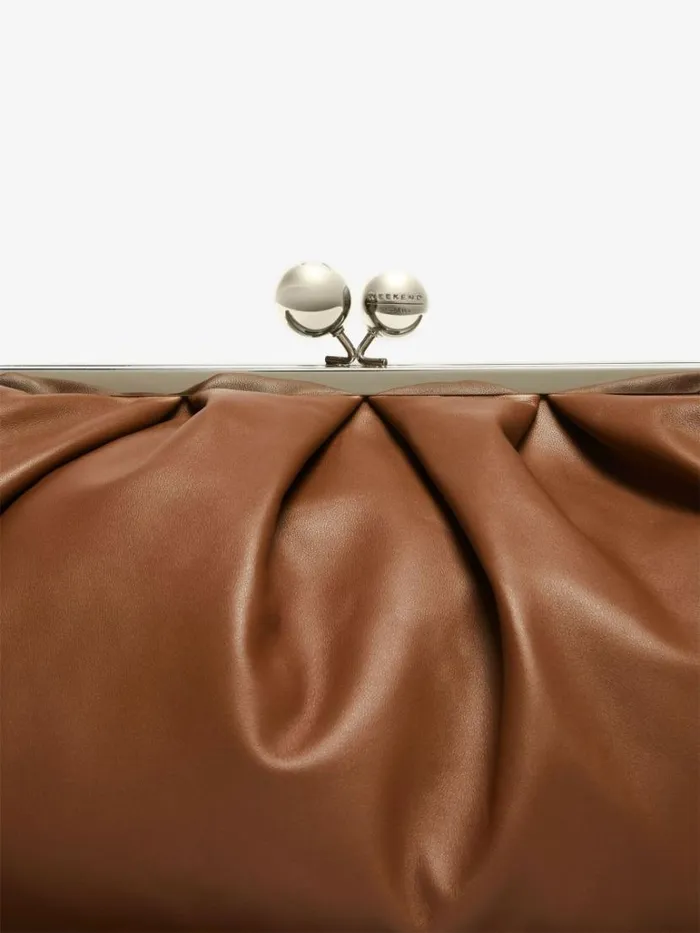 Women Max Mara Weekend Bag Large Pasticcino Bag In Nappa Leather Tobacco