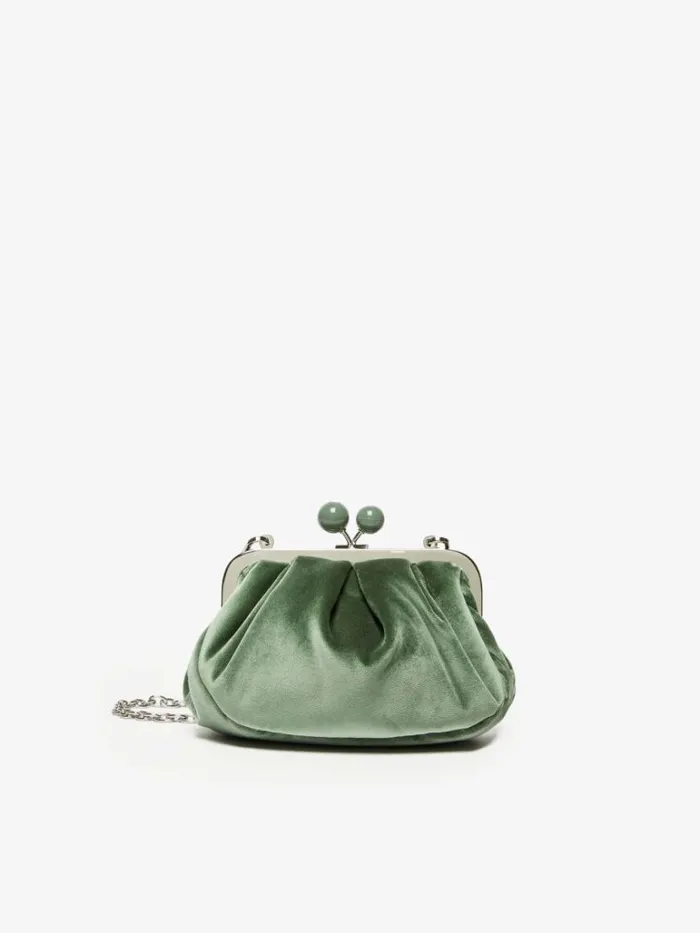 Women Max Mara Weekend Bag Small Velvet Pasticcino Bag Sage Green