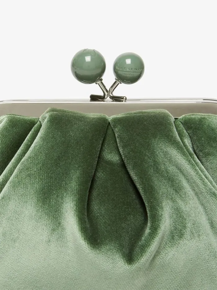 Women Max Mara Weekend Bag Small Velvet Pasticcino Bag Sage Green