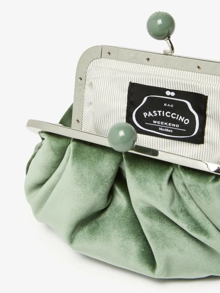 Women Max Mara Weekend Bag Small Velvet Pasticcino Bag Sage Green
