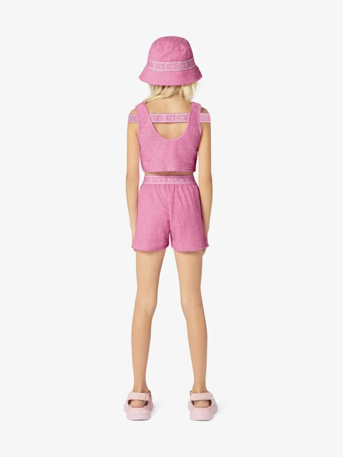 WomenMen Baby 1 Month To 3 Years Givenchy Bermuda Shorts In 4G Cotton Towelling Jacquard Pink