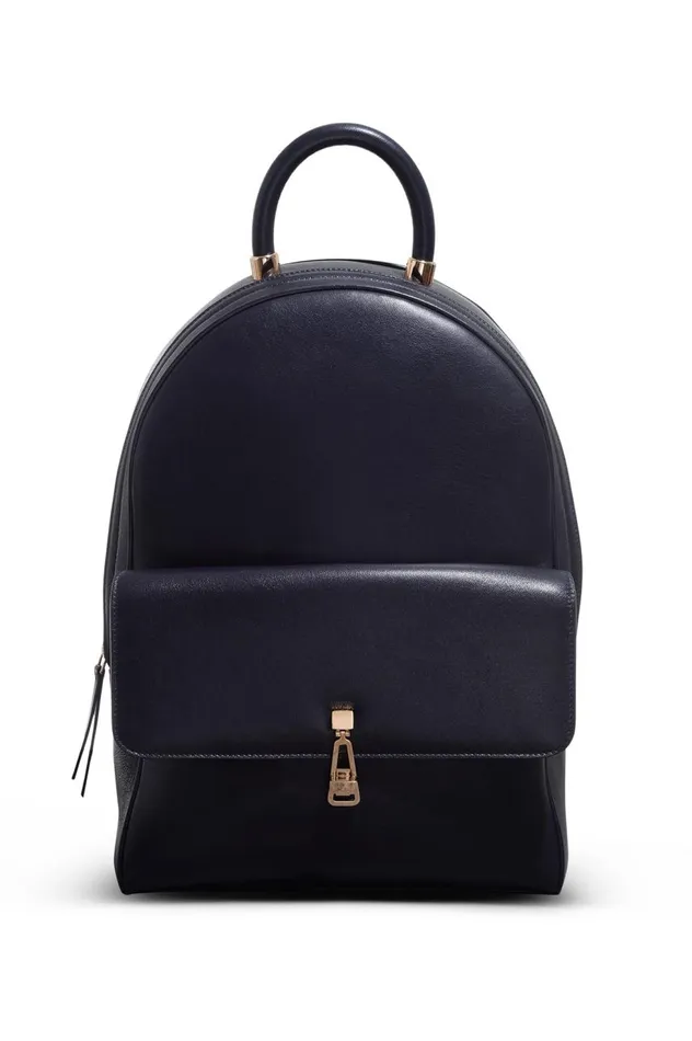 WomenMen Backpacks Gabriela Hearst Billie Backpack In Navy Nappa Leather