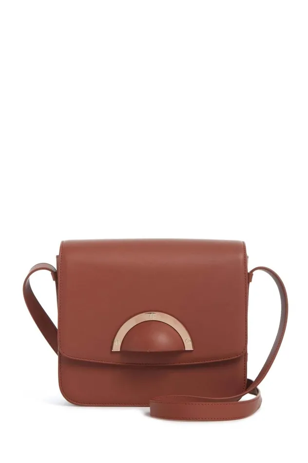 WomenMen Crossbody Bags Gabriela Hearst Bethania Crossbody Box Bag In Cognac Leather