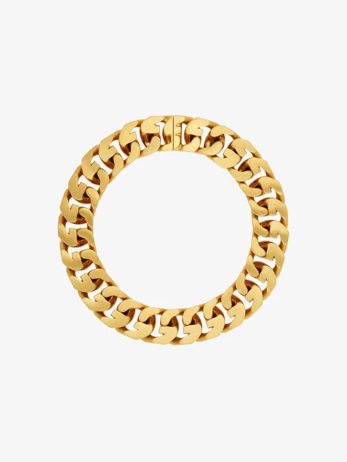 WomenMen Jewelry Givenchy Medium G Chain Necklace In Metal Golden Yellow