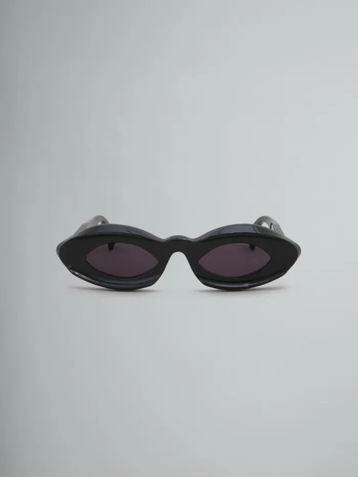 WomenMen Marni Sunglasses Black Dark Doodad Sunglasses