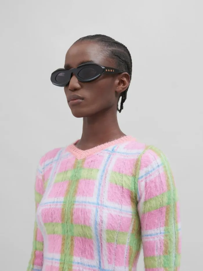 WomenMen Marni Sunglasses Black Dark Doodad Sunglasses
