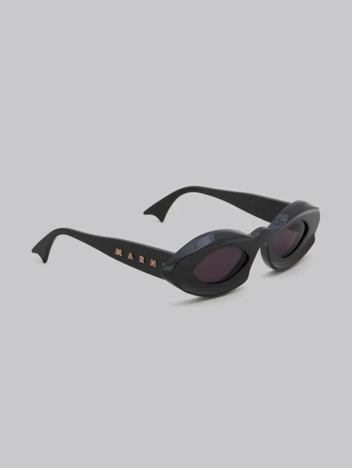 WomenMen Marni Sunglasses Black Dark Doodad Sunglasses