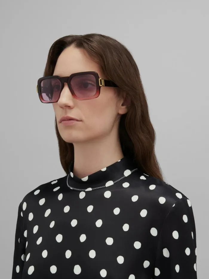 WomenMen Marni Sunglasses Burgundy Zamalek Sunglasses