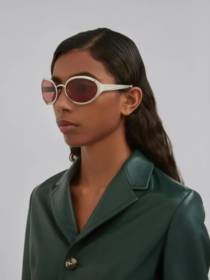 WomenMen Marni Sunglasses ToSua Silver Sunglasses