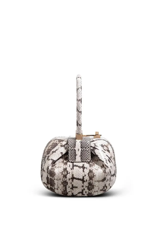 WomenMen Mini Bags Gabriela Hearst Demi Bag In Black and Ivory Snakeskin