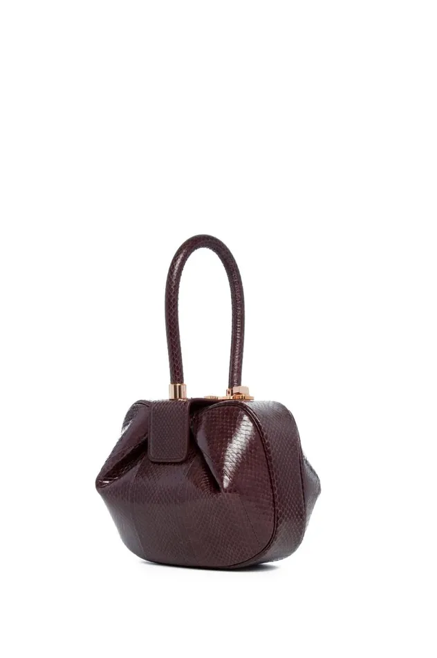 WomenMen Mini Bags Gabriela Hearst Demi Bag In Bordeaux Snakeskin
