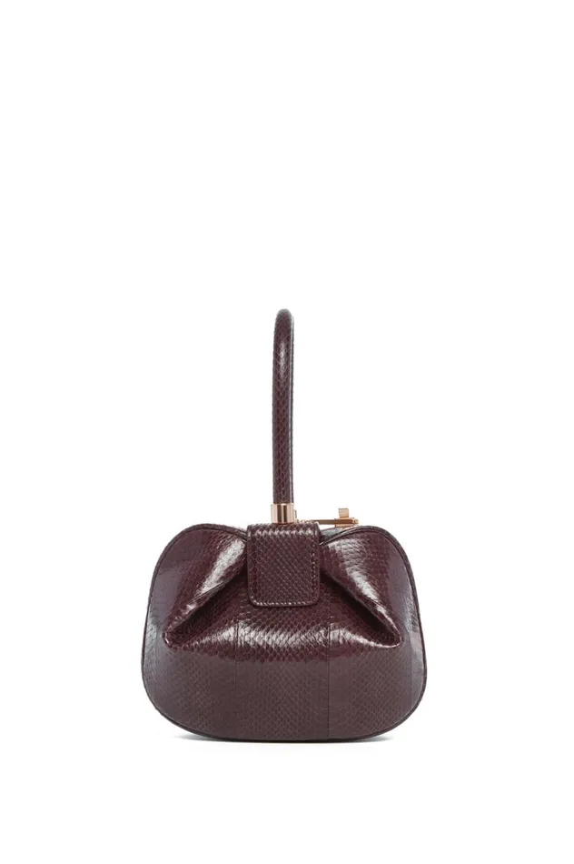 WomenMen Mini Bags Gabriela Hearst Demi Bag In Bordeaux Snakeskin