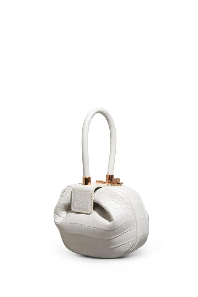 WomenMen Mini Bags Gabriela Hearst Demi Bag In Ivory Crocodile Leather