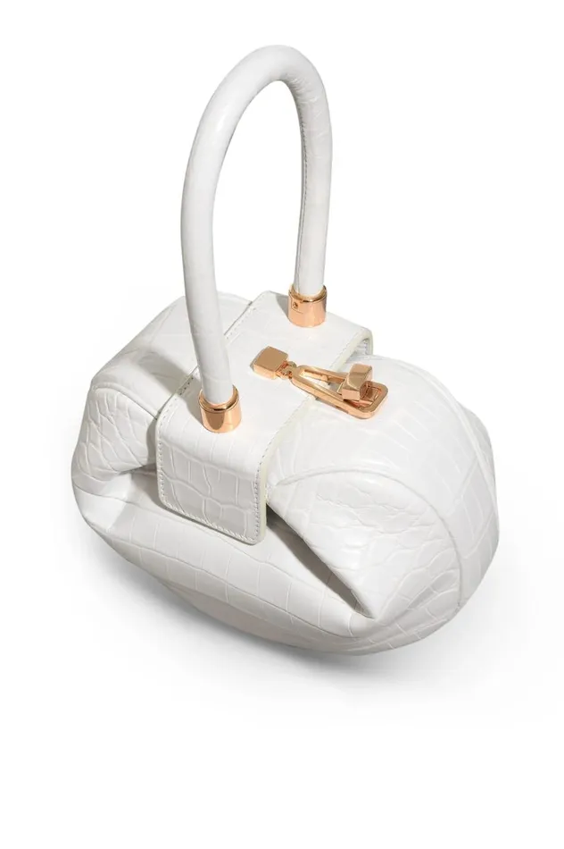 WomenMen Mini Bags Gabriela Hearst Demi Bag In Ivory Crocodile Leather
