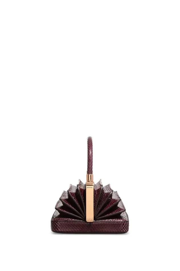 WomenMen Mini Bags Gabriela Hearst Mini Diana Bag In Bordeaux Snakeskin