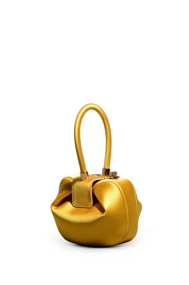 WomenMen Top Handles Gabriela Hearst Demi Bag In Amber Satin