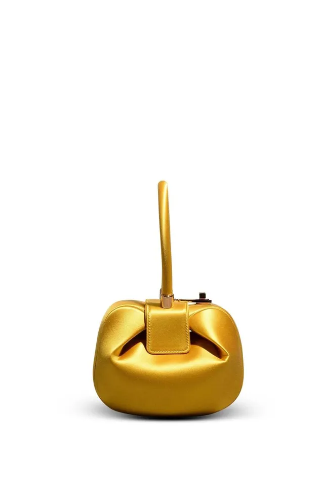 WomenMen Top Handles Gabriela Hearst Demi Bag In Amber Satin