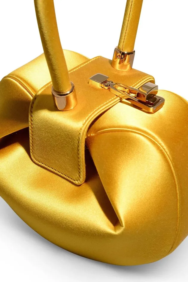 WomenMen Top Handles Gabriela Hearst Demi Bag In Amber Satin