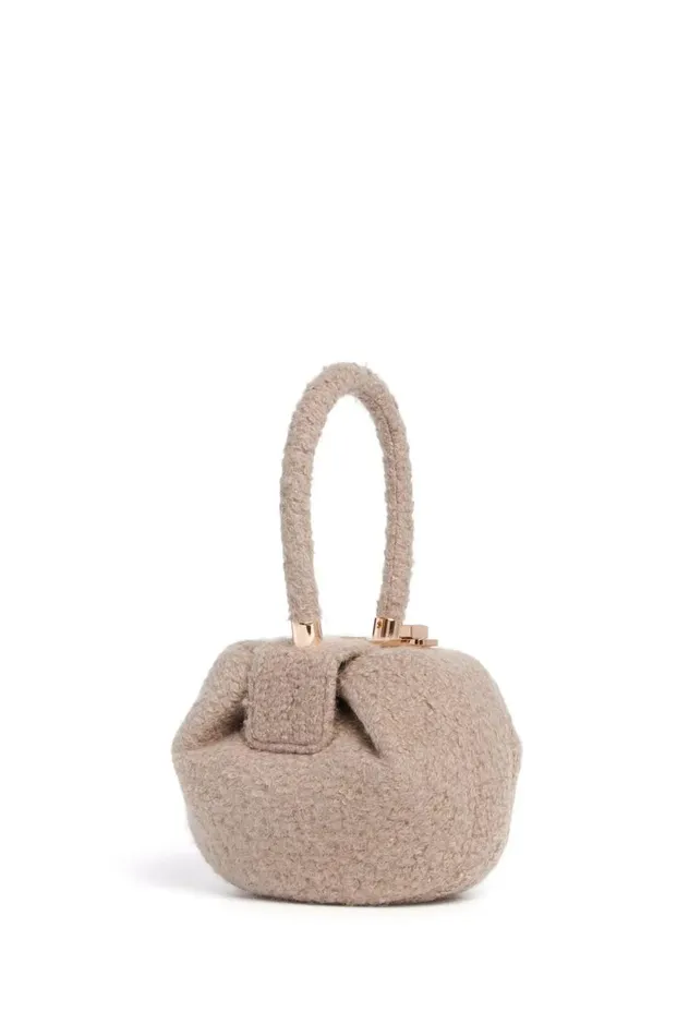 WomenMen Top Handles Gabriela Hearst Demi Bag In Camel Cashmere Boucle