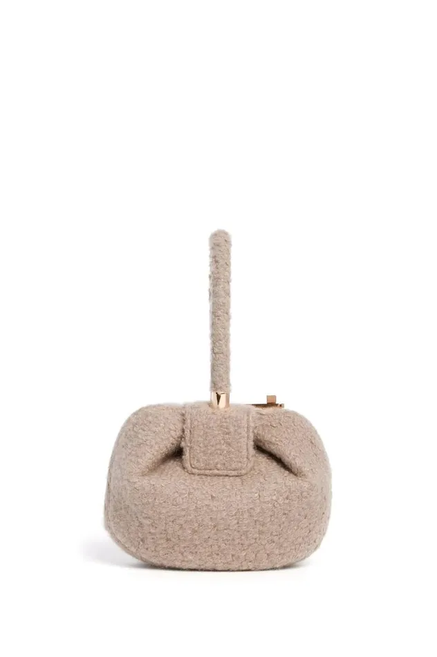WomenMen Top Handles Gabriela Hearst Demi Bag In Camel Cashmere Boucle