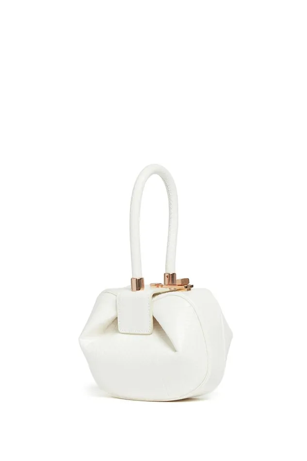 WomenMen Top Handles Gabriela Hearst Demi Bag In Ivory Snakeskin