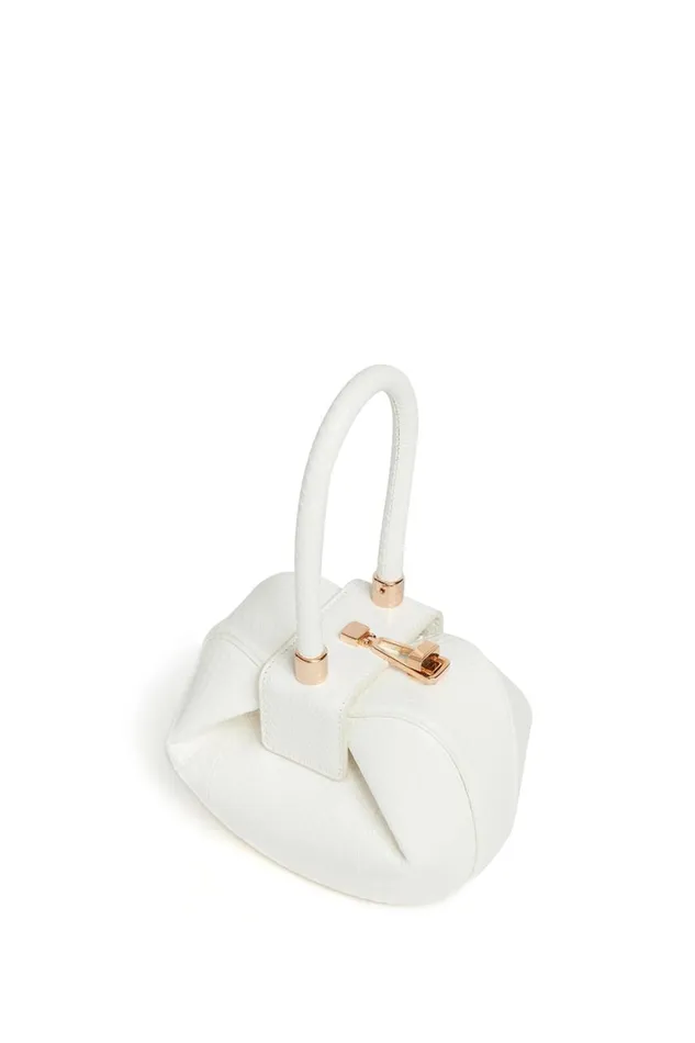WomenMen Top Handles Gabriela Hearst Demi Bag In Ivory Snakeskin