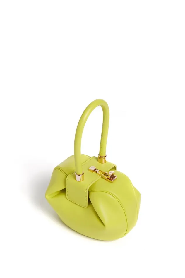 WomenMen Top Handles Gabriela Hearst Demi Bag In Lime Adamite Nappa Leather