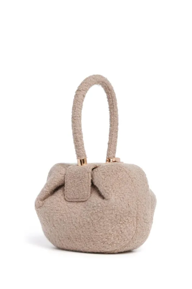 WomenMen Top Handles Gabriela Hearst Nina Bag In Camel Cashmere Boucle