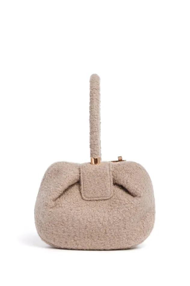 WomenMen Top Handles Gabriela Hearst Nina Bag In Camel Cashmere Boucle