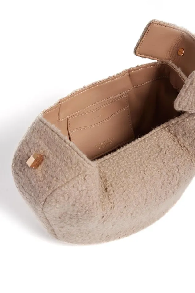 WomenMen Top Handles Gabriela Hearst Nina Bag In Camel Cashmere Boucle