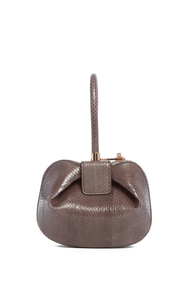 WomenMen Top Handles Gabriela Hearst Nina Bag In Charcoal Snakeskin