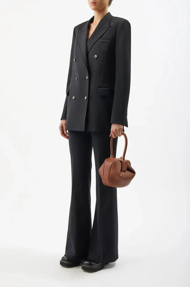 WomenMen Top Handles Gabriela Hearst Nina Bag In Charcoal Snakeskin