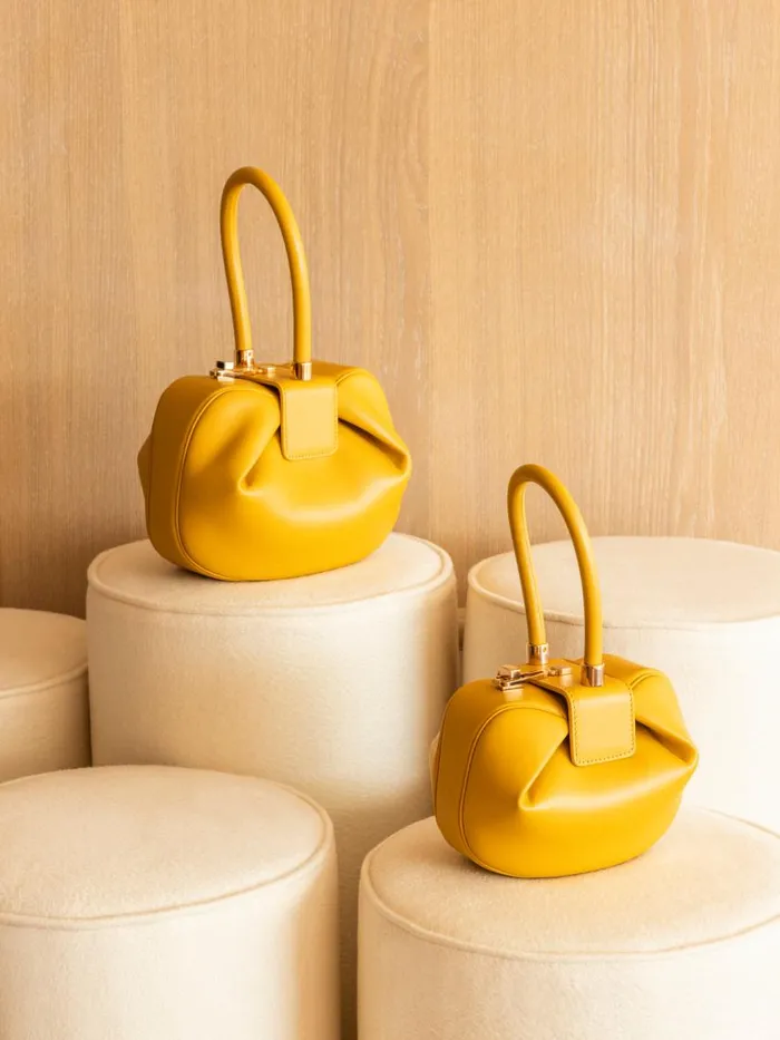 WomenMen Top Handles Gabriela Hearst Nina Bag In Yellow Nappa Leather