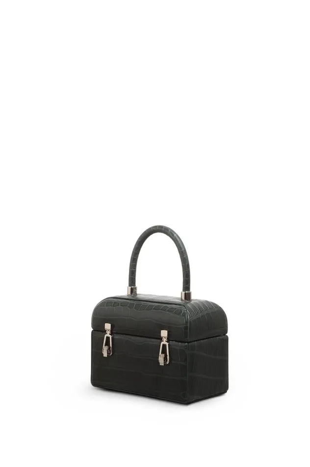 WomenMen Top Handles Gabriela Hearst Patsy Bag In Green Crocodile Leather