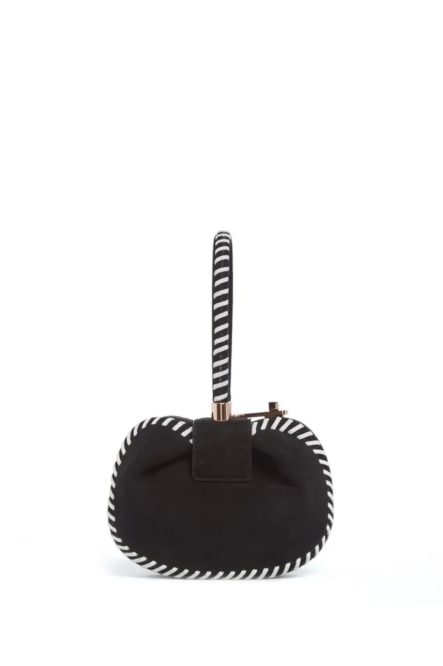 WomenMen Top Handles Gabriela Hearst Whipstitch Demi Bag In Black Suede