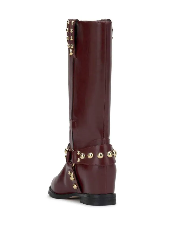 Women Milley Moto Boot In Dark Cherry Jessica Simpson Boots and Booties