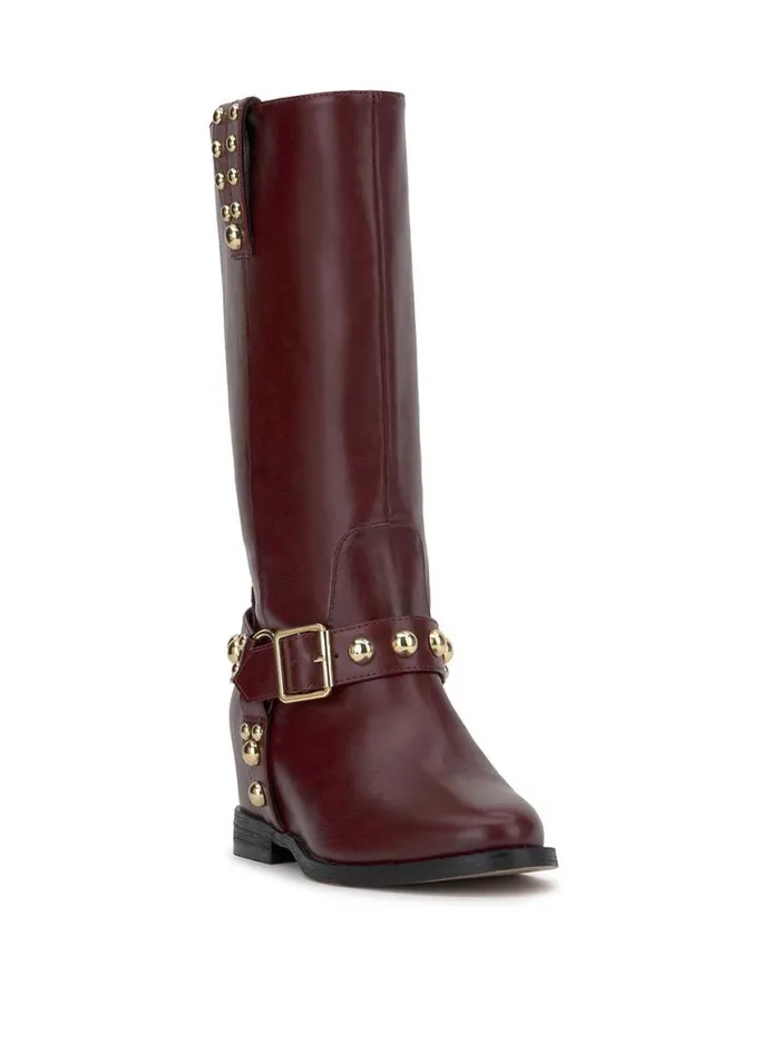 Women Milley Moto Boot In Dark Cherry Jessica Simpson Boots and Booties