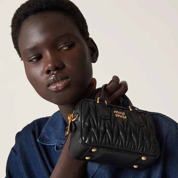 Women Mini Bags Miu Miu Arcadie Matelass Nappa Leather Minibag Black Women Mini Bags Miu Miu Arcadie Matelass Nappa Leather Minibag Black